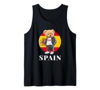 Love Yourself, Cool Illustration Teddy Bear with Spain Flag Canotta