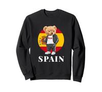 Love Yourself, Cool Illustration Teddy Bear with Spain Flag Felpa