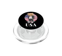 Love Yourself, Cool Illustration Teddy Bear With USA Flag PopSockets PopGrip per MagSafe