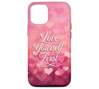 Love Yourself First Self Love Pink Heart Custodia per iPhone 12/12 Pro