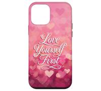 Love Yourself First Self Love Pink Heart Custodia per iPhone 12 mini