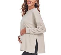 Love2Mi Maglietta da donna a maniche lunghe premaman, albicocca, S