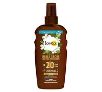 LOVEA - Olio Secco FPS 20 - Media Protezione Solare Corpo - Monoï De Tahiti - Protezione UVA/UVB - Nutriente & Resistente all'Acqua - Vegan - Made in France - 150 ml
