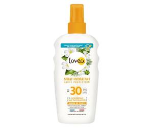 LOVEA - Spray Idratante FPS 30 - Alta Protezione UVA/UVB Solare Viso & Corpo - Monoï De Tahiti - Resistente all'acqua & Anti Tracce Bianche - Vegan - Made in France - 150 ml