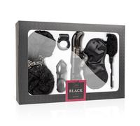 Set Lussuoso di Legature Nere con Vibratore - Kit BDSM di 6 Pezzi