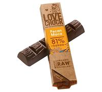 Lovechock - Barretta di cioccolato puro biologico con noci pecan/polvere maca