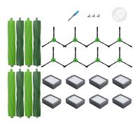 LOVECO Kit di Accessori Ricambi compatibili per iRobot Roomba serie E I & J, i7 i7+ i3 i3+ i4+ i6 i6+ i8 i8+ j7 j7+ j9 j9+, E5 E6, 4 Gomma Multi-Superficie, 8 Filtri, 8 spazzole laterali