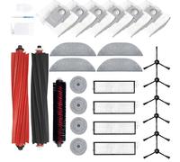 LOVECO Kit di Accessori Ricambi per Roborock S8 MaxV Ultra Aspirapolvere, 2 Cepillos de Goma, 4 Filtri, 6 spazzole laterali, 4 salviette per mop, 6 Sacchetti di ricambio