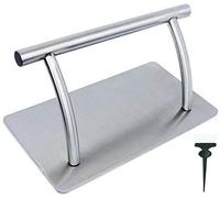 Lovecrazy - Poggiapiedi in metallo per poltrone di parrucchiere, 2 misure tra cui scegliere, colore argento Pequeño