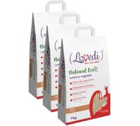 LOVEDI Kit Risparmio 3x7KG Lovedì Gatto Lettiera Vegetale Mais KIT RISPARMIO 3x7KG