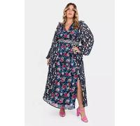 Lovedrobe Mix Stampa a Maniche Lunghe Maxi Abito (fmn6-7)