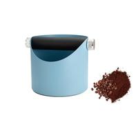 LoveFirst Coffee Knock Box, Blu Metallo Contenitore per Fondi di Caffè con Barra per i Colpi in Metallo Rimovibile e Base Antiscivolo, Recipiente Fondi Caffè Adatto per Bar CucineRistoranti Uffici