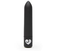 Lovehoney Magic Bullet - Vibratore a sfera da 10 cm, con punta affusolata, mini vibratore multivitess, 10 funzioni, vibratore per rossetto impermeabile, per coppie, colore: nero