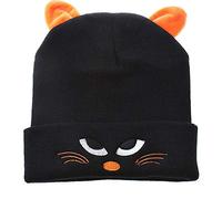 Lovelegis Cappello Nero Gatto Orecchie Bambino tg Unica Idea Regalo Natale Compleanno Festa Accessorio Simpatico Invernale tenero