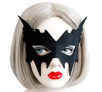 Lovelegis Maschera bat girl pipistrello cat woman tessuto nera Carnevale Halloween costume travestimento accessori viso femminile mascherata supereroe festa ragazza personaggio cosplay