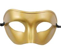 Lovelegis Maschera veneziana Carnevale Semplice Uomo Mascherato Halloween Travestimento Accessori Colore oro Adulti costume classico teatrale mascherata decorata tradizione veneziana