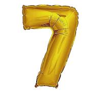 Lovelegis palloncino età anni numero 7 altezza 100 cm colore oro compleanno idea regalo natale cifra dorata decorazioni evento celebrazione