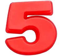 Lovelegis Stampo silicone numero 5 cinque dolci muffin torte cupcake 3d compleanno idea regalo natale festa decorazioni pasticceria bambini età zucchero stampino