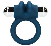 Loveline - anello fallico vibrante con coniglietto - silicone blu