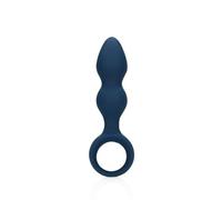 Dildo anale grande con anello della serie Loveline (blu)