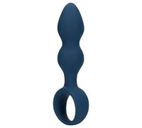 Dildo anale medio della Loveline con anello di presa (blu)