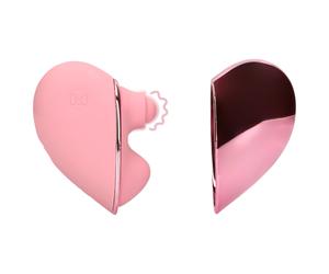 Loveline Tapping Heart - vibratore clitoride ricaricabile - silicone rosa