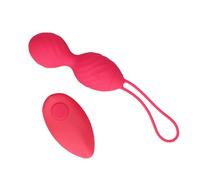 Loveline - Uovo vibrante con telecomando, colore: rosso fragola