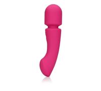Loveline - Vibratore a bacchetta bifacciale in silicone ultra morbido - Prestone Pink