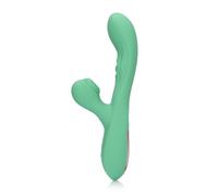 Loveline - Vibratore a forma di coniglio con onde impulsive e lingua tremolante - Blue Grass