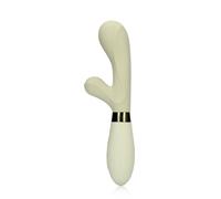 Loveline - Vibratore a forma di coniglio in silicone, colore: verde nebbia