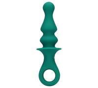 Vibratore Anale Ricaricabile "Loveline" con Perline (Verde)