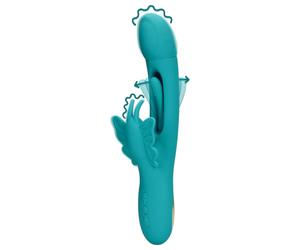 Loveline - vibratore clitorideo farfalla con lingua - silicone turchese