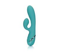 Loveline - Vibratore gonfiabile a forma di coniglio, colore: blu pavone
