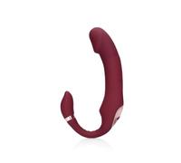 Loveline - Vibrazione pieghevole senza spalline Strap-on - Merlot Grape