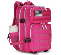 Lovelinks21 45L Tactical Assault Backpack 3 day assault pack with Molle Waterproof backpack Rucksack for Tactical Backpacks (Rose Red)