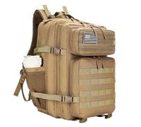 Lovelinks21 45L Tactical Assault Backpack 3 giorni Assault Pack con Molle Zaino Impermeabile Zaino per Zaini Tattici, Cachi, Large, Zaino