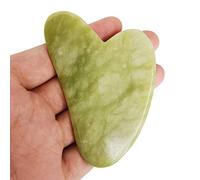 Loveliome Gua Sha Crystal Jade Stone Board per la cura della pelle, raschiatura viso schiena massaggio rilassante terapia trigger point trattamento (giada verde)