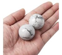 Loveliome Set di 2 sfere per esercizi a mano da donna, 30 mm, in pietra di cristallo naturale, sollievo dalle articolazioni delle dita e rilassamento dello stress, dimensioni perfette per le mani