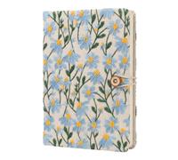 Loveliome Unique Embroidered Journal A5 - Fabric Cover Lined Diary Notebook for Women Lined Diary | Gift for Her Birthday Christmas | 112 Sheets Acid-Free Paper, Beige Flowerland