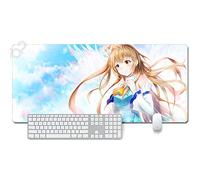 Lovelive Tappetino Mouse Gaming, Grande Anime Mouse Pad XXL 900x400mm Confortevole, Lavabile, 3mm Antiscivolo Tappetino Scrivania Supporto per Ufficio Computer, Adatto per computer e PC, G