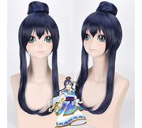 Lovelive Umi Sonoda Parrucca Blu Lunghi Capelli lisci Sonoda Umi Risveglio Parrucche Halloween Anime Unisex Perucas