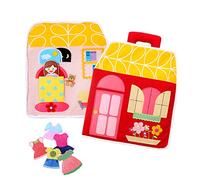 LOVELNE - Libro silenzioso e occupato, borsa per la casa delle bambole, giocattolo educativo per attività per bambini