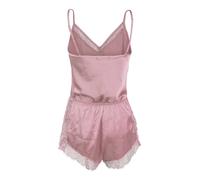 Lovelx Pigiama tuta donna effetto raso con pizzo