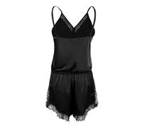Lovelx Pigiama tuta donna effetto raso con pizzo