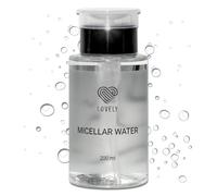 LOVELY Acqua micellare senza olio per il viso, delicato sulla pulizia del viso e delle ciglia, rimozione del trucco, detergente per estensione delle ciglia, ipoallergenico e senza alcool, acqua