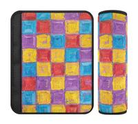 Lovely Block Colorato Giallo Rosso Blu 2 pz Cintura Tracolla Protegge Il Collo e le Spalle per Camion Protector para cinturón de carro