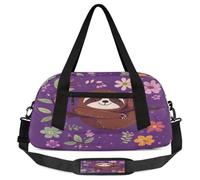 Lovely Bradipo Branch Kids Duffle Bag, piccola borsa sportiva leggera da viaggio per ragazzi e ragazze, borsa da viaggio per il weekend notturno, borsa da palestra per la scuola sport pigiama party