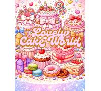 Lovely Cake World: A Cute and Easy Cake Coloring Book for Kids Ages 4-8