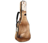 Lovely Capybara - Custodia imbottita per chitarra, motivo floreale, custodia protettiva per chitarra acustica e basso elettrico, Multicolore 01, 42.9x16.9x4.7 in, Zaino casual