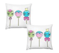 Lovely Cartoon Candy, PrincessCopricuscini Per Divano 24 "x24 " Cm in Peluche Morbido Con Cerniera Invisibile, Anti-Piega , Grigio , Per Camera Da Letto E Soggiorno Plush Pillow Case